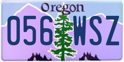 OR license plate 056WSZ