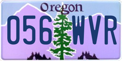 OR license plate 056WVR