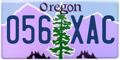 OR license plate 056XAC