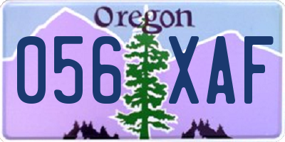 OR license plate 056XAF