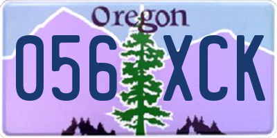 OR license plate 056XCK
