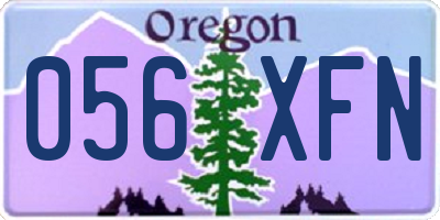 OR license plate 056XFN