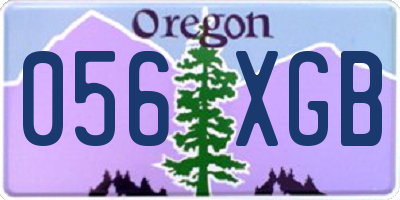 OR license plate 056XGB