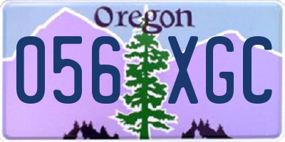 OR license plate 056XGC