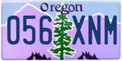 OR license plate 056XNM