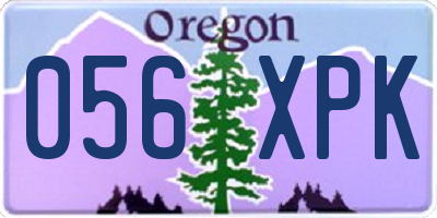 OR license plate 056XPK