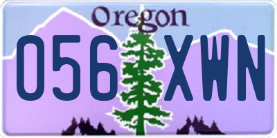 OR license plate 056XWN
