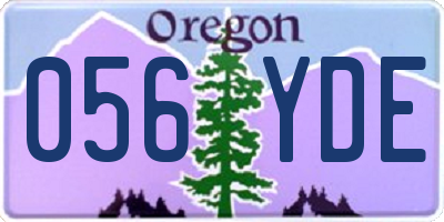 OR license plate 056YDE