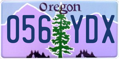 OR license plate 056YDX