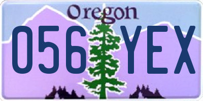 OR license plate 056YEX