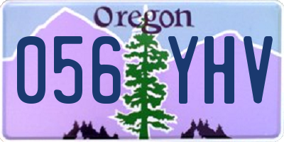 OR license plate 056YHV