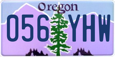 OR license plate 056YHW