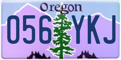 OR license plate 056YKJ