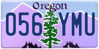 OR license plate 056YMU