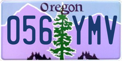 OR license plate 056YMV