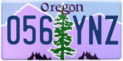 OR license plate 056YNZ