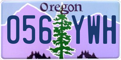 OR license plate 056YWH