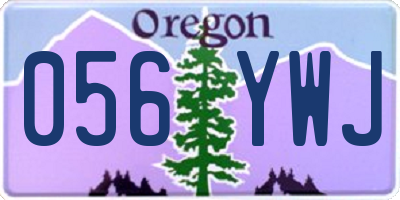 OR license plate 056YWJ