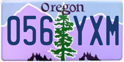 OR license plate 056YXM