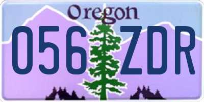 OR license plate 056ZDR