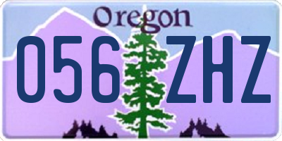 OR license plate 056ZHZ