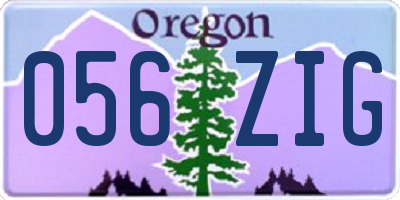 OR license plate 056ZIG