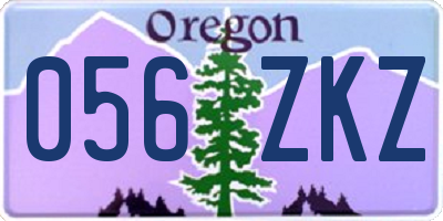 OR license plate 056ZKZ