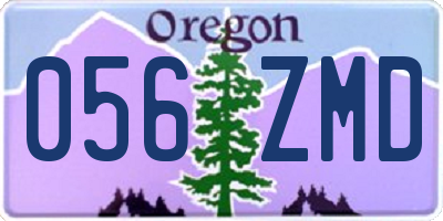 OR license plate 056ZMD