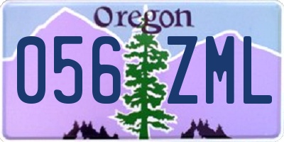 OR license plate 056ZML