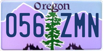 OR license plate 056ZMN