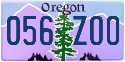 OR license plate 056ZOO