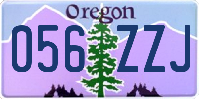OR license plate 056ZZJ