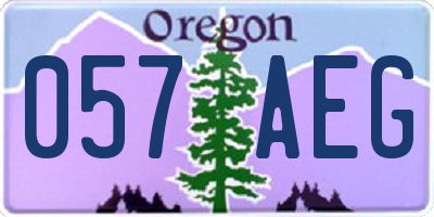 OR license plate 057AEG