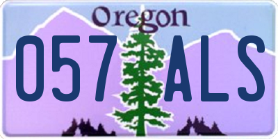 OR license plate 057ALS