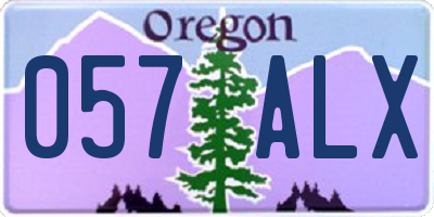 OR license plate 057ALX