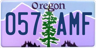 OR license plate 057AMF
