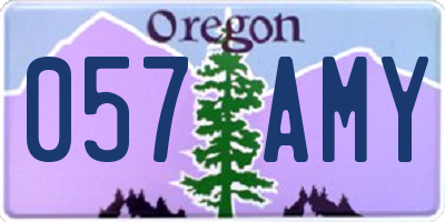 OR license plate 057AMY