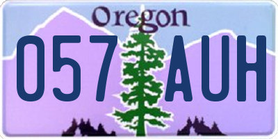 OR license plate 057AUH