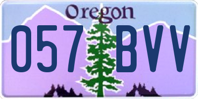 OR license plate 057BVV