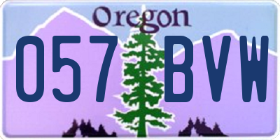 OR license plate 057BVW