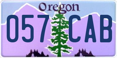 OR license plate 057CAB
