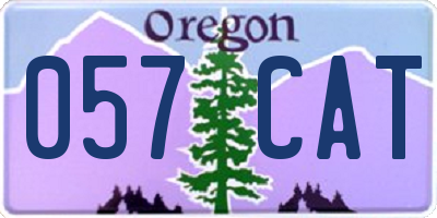 OR license plate 057CAT