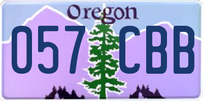 OR license plate 057CBB