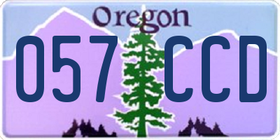 OR license plate 057CCD