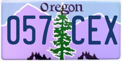OR license plate 057CEX
