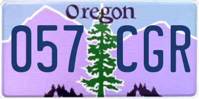 OR license plate 057CGR