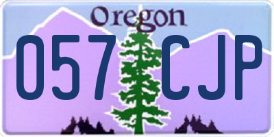 OR license plate 057CJP