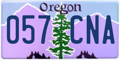 OR license plate 057CNA