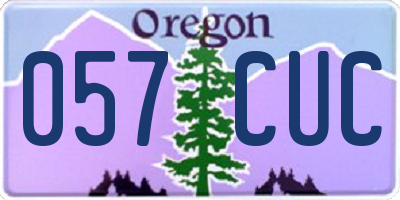 OR license plate 057CUC