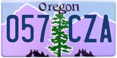 OR license plate 057CZA